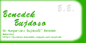 benedek bujdoso business card